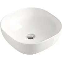 BEITZ & Walz AqvaCeramica Aufsatzbecken "Schale" o. Überl. 420 x 420 mm weiß