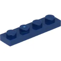 LEGO 1x4 Platte 3710 - 100 Stück Dunkelblau