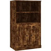 Syfax Highboard Räuchereiche 60x35,5x103,5 cm Holzwerkstoff