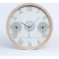 Tulup Holzuhr 20fi cm wanduhr - weiße Spitzen - Löwenzahn