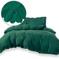 Cotton World Bettwäsche Set mit Rüschen 160x200 + 2x 70x80 – Luxus, Premium, elegant
