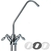 Aquafilter Wasserhahn für Wasserfilter Osmo Solutions, Trinkwasserhahn, 360 Grad schwenkbar, Keramikkartusche, Chrom, 1 4 Zoll Anschluss