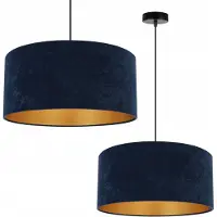 Light11 HOME Hängelampe Deckenleuchter Goldener Samt Lampenschirm