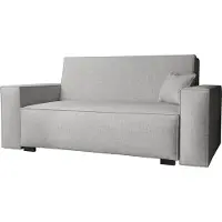 Mirjan 24 Schlafsofa Sofa Viva Vox III mit Schlaffunktion und Bettkasten, Polstercouch, Stilvoll Polstersofa vom Hersteller (Farbe: Neve 80)