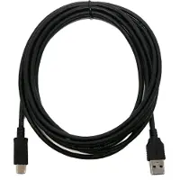System-S USB 3.1 Kabel 3 m Typ C Stecker zu 3.0 A Stecker Kabel 5 Gbit/s 100W in Schwarz
