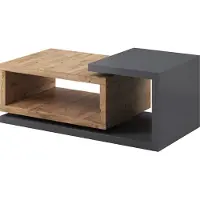 Lomadox Couchtisch BEXLEY-83 in Eiche Ribbeck Nb. mit Absetzungen in anthrazit, B/H/T: ca. 120/40/60 cm