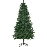 Moonbite Kiefer-Christbaum künstlich 180 cm, 724 Zweige in zwei Spitzenformen, Metallständer, zerlegbar für Innenräume, Kunststoff, Grün