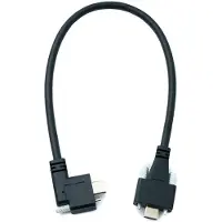 System-S USB 3.1 Gen 2 Kabel 30 cm Typ C Stecker zu Stecker Panel Mount Winkel Left Right Angled 10 Gbit/s 100W