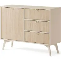 Feldmann-Wohnen Kommode Sideboard Forest 106x38x80cm beige Herringbone Skandi
