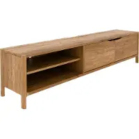 Lomadox Lowboard 200cm breit in Wildeiche massiv geölt, montiert, THORNBURY-165