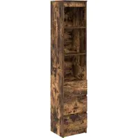 Syfax Highboard Räuchereiche 37,5x35x180 cm Holzwerkstoff