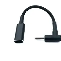 System-S DC 20V Kabel 15 cm 2,5 x 0,7 Stecker zu USB 3.1 Typ C Buchse geflochten Winkel