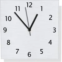 Wallario Design Wanduhr Weiß aus Aluverbund, Größe 30 x 30 cm