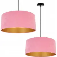 Light11 HOME Hängelampe Deckenleuchter Goldener Samt Lampenschirm