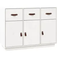 Syfax Sideboard Weiß 100x40x75 cm Massivholz Kiefer