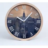 Tulup Holzuhr 25fi cm wanduhr - weiße Spitzen - Manhattan New York