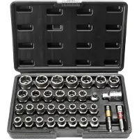 StarTech.com Bolzenausdreher-Set - 29-teiliges Bolzen und Muttern Entferner Set - 6 mm bis 10 mm, 13/32" bis 3/4" - Auszieh Steckschlüsselsatz aus CR-MO Stahl inklusive Aufbewahrungskoffer - Mutter zum Entfernen.