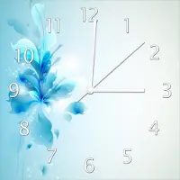 Wallario Design Wanduhr Blaues Blumenbuket aus Echtglas, Größe 30 x 30 cm