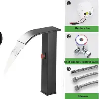 OEM Luxus Sensor-Waschtischarmatur, Keramikkartusche, energieeffizient, Schwarz Hoch A