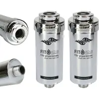 Fitaqua 2x Duschfilter Wasserfilter gegen Kalk/Chlor Shower filter AWF-SWR-P-M chrom