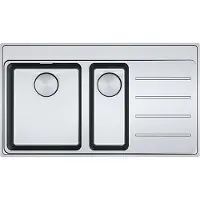 Franke Spüle MYTHOS MYX 251 A - Becken links - mit Druckknopfventil / Edelstahlspüle / Slimtop / Flächenbündig