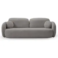 Masseno Sofa AMICO mit Schlaffunktion, Schlafsofa, Wohnzimmersofa, Couch, Soffa, Bettsofa, Bucle-Stoff – Grau ABRIAMO 7