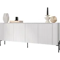 Mirjan 24 Türkommode Vera 190, Stilvoll Wohnzimmer, Kommode mit vier Drehtüren (Farbe: Weiß)