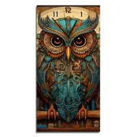 Wallario Design Wanduhr bedruckt, Größe 30 x 60 cm, Motiv: Mechanische Weisheit