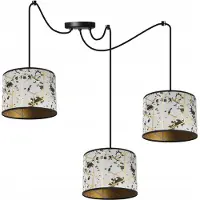 Light11 HOME Decken-Hängelampe, Lampenschirm mit Spinnenmuster, Gold