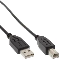InLine 34518X USB 2.0 Kabel, A an B, schwarz, 1,8m