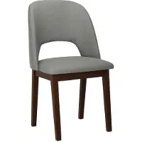 Mirjan 24 Stuhl Monti II, Esszimmerstuhl aus Buchenholz, 45x45x83 cm (Holzfarbe: Nuss, Stofffarbe: Hygge D91)