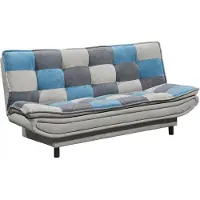 Lomadox Schlafsofa mit Bettkasten in 188x118 cm PIRNA-09, in der Farbe schlamm, denim, dark grey
