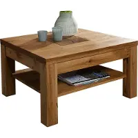 Lomadox Couchtisch 70x70cm, Wildeiche massiv geölt, WINNIPEG-69