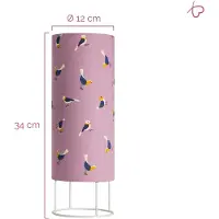 Paulmann Pauleen Kinder Tischleuchte Cute Lilac Bird Tischlampe Lila Vogel max. 20W E14 ohne Leuchtmittel mit Schalter