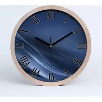 Tulup Holzuhr 25fi cm wanduhr - schwarze Spitzen - szaraala