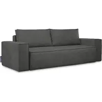 Konsimo Schlafsofas 3 Personen zeitloses Design mit weiche Sitzfläche und hohe Rückenlehne "NAPI II" ,silber, Gewebe stoff, Modern, 244x89x101 cm