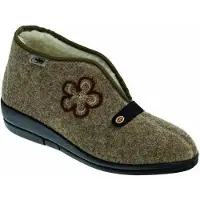 Befado Damen Hausschuhe 031W011 warm mit Schafwolle, Braun 38