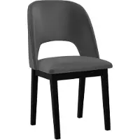 Mirjan 24 Stuhl Monti II, Esszimmerstuhl aus Buchenholz, 45x45x83 cm (Holzfarbe: Schwarz, Stofffarbe: Kronos 22)