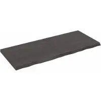 Syfax Waschtischplatte Dunkelbraun 120x50x(2-4)cm Massivholz