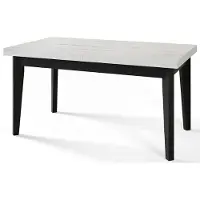 Alpi Möbel Alpi Moebel, Rechteckiger Esstisch Skandi, Wohnzimmertisch Ausziehbar 140-180x80x78 cm, Marmur mit Holzbeinen in Schwarz