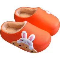 Permani Damen Hausschuhe, Gummi Schlappen Warm Winter Mädchen Slipper Farbe Orange Gr. 40/41