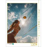 CALVENDO Puzzle Sexy Frau im Bikini beim Volleyballspiel im Sommer | 1000 Teile Lege-Größe 64 × 48 cm Foto-Puzzle für glückliche Stunden