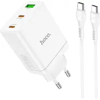 Hoco N33 35W + USB-C Lade Kabel QC 3.0 Schnell Ladegerät Netzstecker Quick Charge Netzteil Weiss
