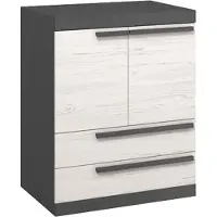 Feldmann-Wohnen Kommode TREND Sideboard 80cm grau graphit kiefer andersen MDF