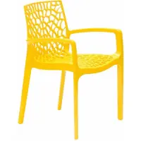 GRANDSOLEIL Gartenstuhl mit Armlehnen Stapelbare Gruvyer Arm Grand Soleil Professionell - Gelb