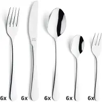 Amefa 30-tlg. Besteckset VIVA 30-teilig silberfarben hochglanzpoliert
