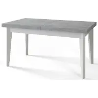 Alpi Möbel Alpi Moebel, Rechteckiger Esstisch Skandi, Wohnzimmertisch Ausziehbar 160-210x90x78 cm, Atelier mit Holzbeinen in Weiß