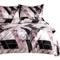 Darymex Bettwäsche, Bettwäsche aus Baumwollsatin, Satynlove 200x220 1546-1 Rosa, modern