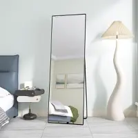 ProximaX Standspiegel 162x53cm Ganzkörperspiegel Schwarz Aluminium Rahmen Spiegel Ankleidespiegel