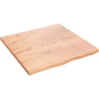 Syfax Waschtischplatte Hellbraun 60x60x2 cm Massivholz Behandelt